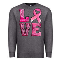 Charcoal Heather Breast Cancer love Premium Sweatshirt - NancyCooperArtShop