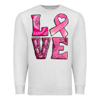 Oatmeal Heather Breast Cancer love Premium Sweatshirt - NancyCooperArtShop