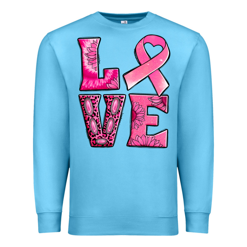 Breast Cancer Love Premium Sweatshirt by NancyCooperArtShop | Teevron