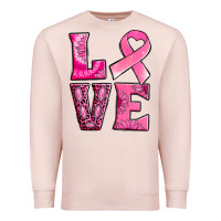Pale Pink Breast Cancer love Premium Sweatshirt - NancyCooperArtShop