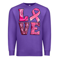 Purple Breast Cancer love Premium Sweatshirt - NancyCooperArtShop