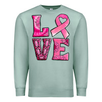 Seafoam Breast Cancer love Premium Sweatshirt - NancyCooperArtShop