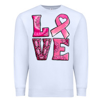White Breast Cancer love Premium Sweatshirt - NancyCooperArtShop