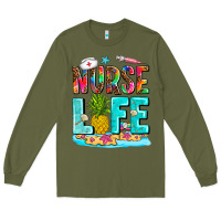 Army Green nurse life summer Long Sleeve Tee - AdoDesignShop