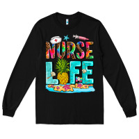 Black nurse life summer Long Sleeve Tee - AdoDesignShop