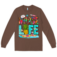 Chestnut nurse life summer Long Sleeve Tee - AdoDesignShop