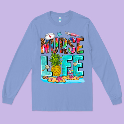 Nurse Life Summer Long Sleeve Tee Designed By Adodesignshop