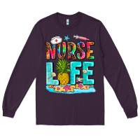 Plum nurse life summer Long Sleeve Tee - AdoDesignShop