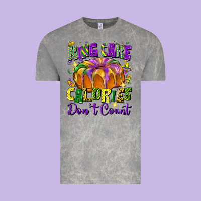 King Cake Calories Don't Count Vintage Tee Designed By Fadigitalartstudio