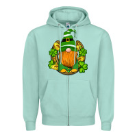 Seafoam st patricks day gnomes horseshoe shamrock gold Zipper Hoodie - Artiststas