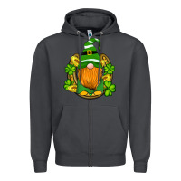 Smoke st patricks day gnomes horseshoe shamrock gold Zipper Hoodie - Artiststas