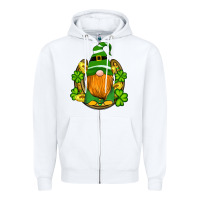 St Patricks Day Gnomes Horseshoe Shamrock Gold Zipper Hoodie | Teevron