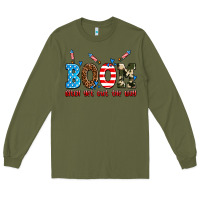 Army Green boom bitch get out the way Long Sleeve Tee - AdoDesignShop