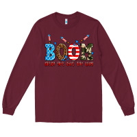 Burgundy boom bitch get out the way Long Sleeve Tee - AdoDesignShop