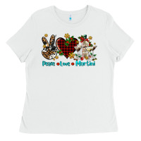 White peace love martini Ladies Tee - AdoDesignShop