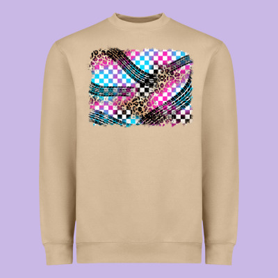 Race Background Heavyweight Sweatshirt Designed By Zillion Design Studio