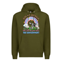 Army Green buy me animals and tell me you hate the government Premium Hoodie - LillyAllenDesigns