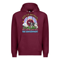 Burgundy buy me animals and tell me you hate the government Premium Hoodie - LillyAllenDesigns