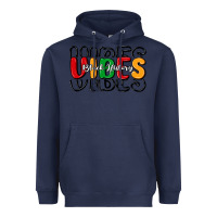 Navy black history vibes Heavyweight Hoodie - MaliasSmallBusiness