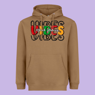 Black History Vibes Heavyweight Hoodie Designed By Maliassmallbusiness