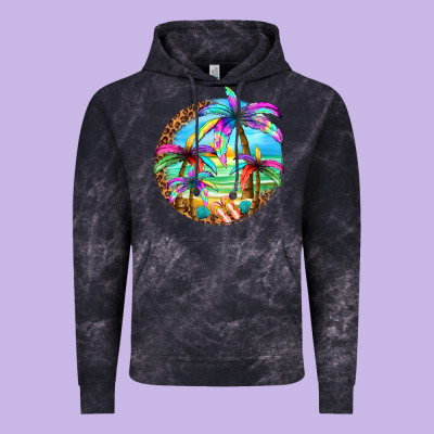 Summer Colorful Palms Vintage Hoodie Designed By Texasbilliewilder