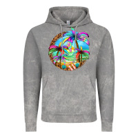Cloud Rock summer colorful palms Vintage Hoodie - texasbilliewilder