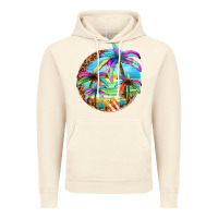 Vintage Artic summer colorful palms Vintage Hoodie - texasbilliewilder