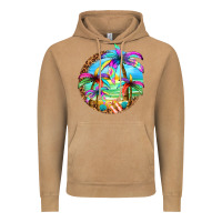 Vintage Camel summer colorful palms Vintage Hoodie - texasbilliewilder