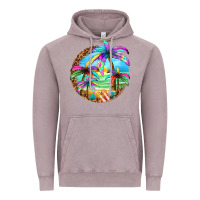 Vintage Zinc summer colorful palms Vintage Hoodie - texasbilliewilder