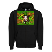 Black st patricks day cow Zipper Hoodie - Artiststas