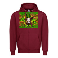 Burgundy st patricks day cow Zipper Hoodie - Artiststas