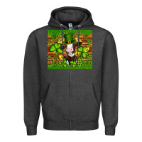 Charcoal Heather st patricks day cow Zipper Hoodie - Artiststas