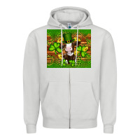 Dove Grey st patricks day cow Zipper Hoodie - Artiststas