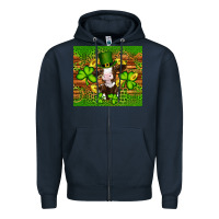Navy st patricks day cow Zipper Hoodie - Artiststas