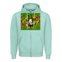 Seafoam st patricks day cow Zipper Hoodie - Artiststas