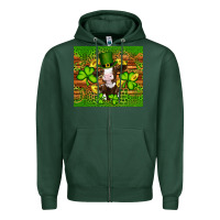 Sports Green st patricks day cow Zipper Hoodie - Artiststas