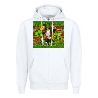 White st patricks day cow Zipper Hoodie - Artiststas
