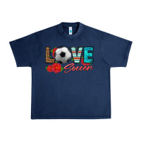 Navy love soccer Urban Heavy Tee - HRA Design Shop