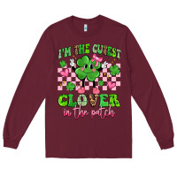Burgundy i'm the cutest clover in the patch Long Sleeve Tee - Artiststas