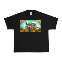Black 2 donkeys sunflower Urban Heavy Tee - BarkalooDesign