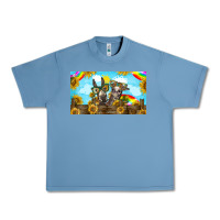 Pebble Blue 2 donkeys sunflower Urban Heavy Tee - BarkalooDesign