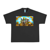 Pigment Black 2 donkeys sunflower Urban Heavy Tee - BarkalooDesign