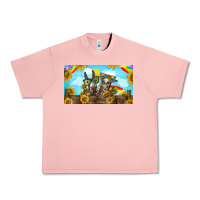 Salmon 2 donkeys sunflower Urban Heavy Tee - BarkalooDesign