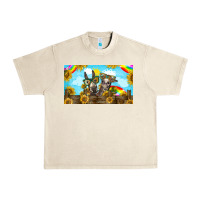 Sandshell 2 donkeys sunflower Urban Heavy Tee - BarkalooDesign