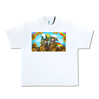 White 2 donkeys sunflower Urban Heavy Tee - BarkalooDesign