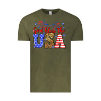 Vintage Olive God bless the USA Vintage Tee - Neo Western