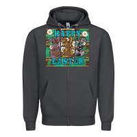 Smoke easter happy easter western bunnies daisies Zipper Hoodie - Artiststas