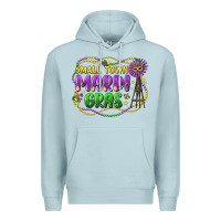 Blue Mist small town mardi gras Premium Hoodie - LillyAllenDesigns