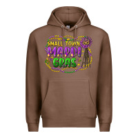 Chestnut small town mardi gras Premium Hoodie - LillyAllenDesigns