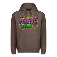 Coffee small town mardi gras Premium Hoodie - LillyAllenDesigns